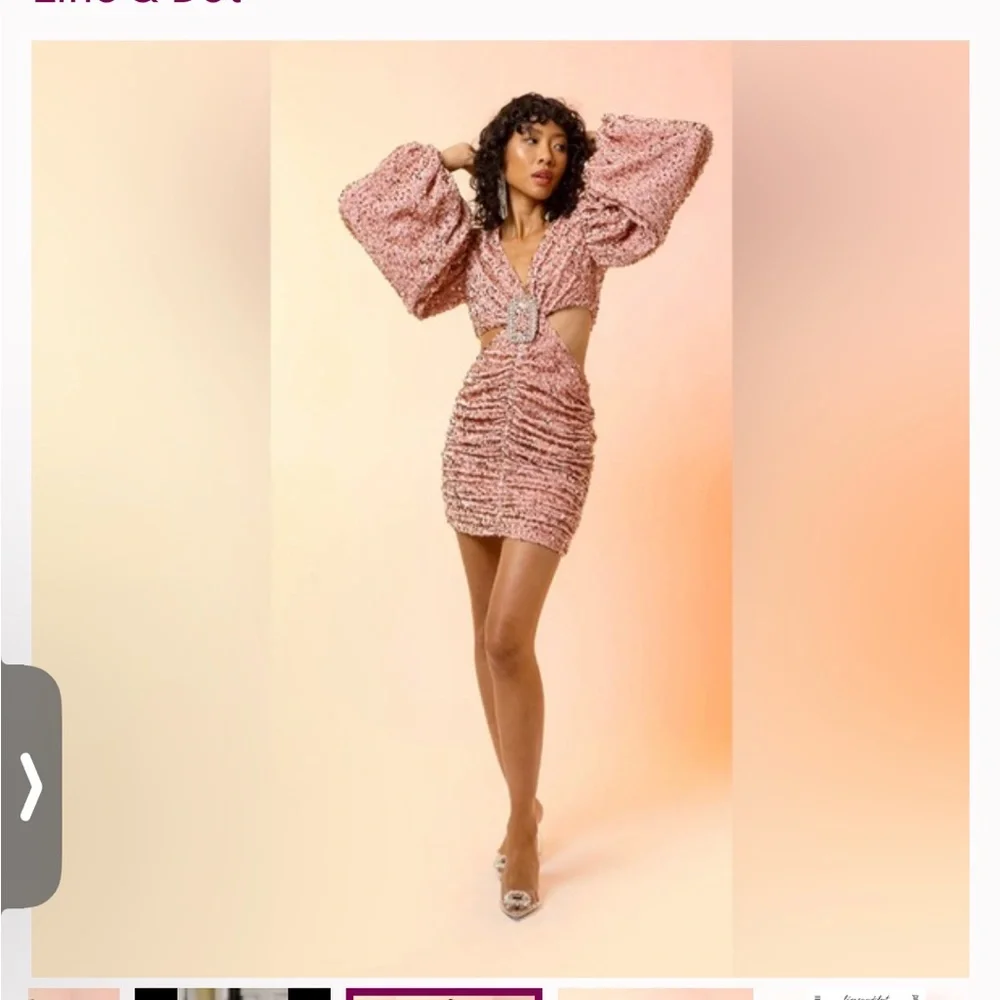 Elegant Pink Textured Dress - Picture 1 of 3